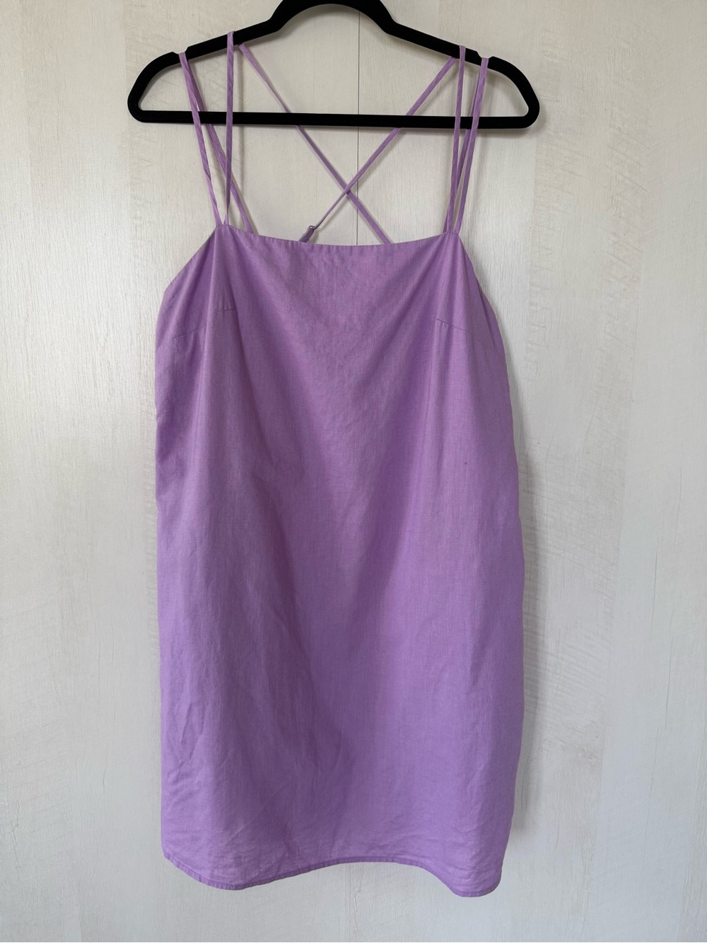 H&M Linen Blend Lilac Strappy Slip Dress